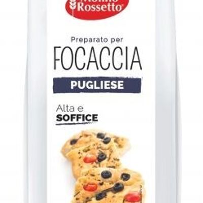 Zubereitung für die traditionelle Focaccia Pugliese von Molino Rossetto - 500 gr