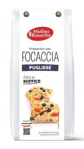 Préparation pour la Focaccia traditionnelle des Pouilles du Molino Rossetto - 500 gr 1