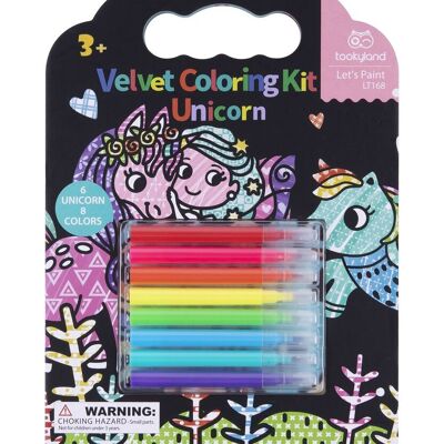 Velvet Coloring Kit - Unicorn mini
