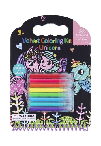 Kit de Coloriage Velours - Licorne mini 1