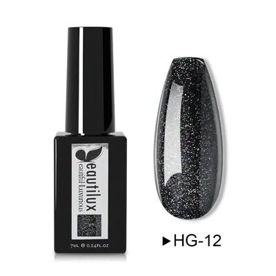 BEAUTILUX HEMA FREE SMALTO GEL-GLITTER COLORE HG-12