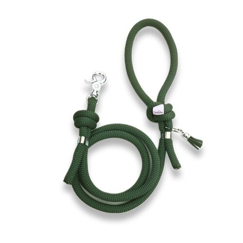 Laisse pour chien en corde - Vert foncé