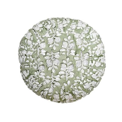 Alhambra olive round cushion