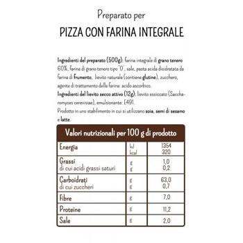 Préparation pour pizza avec farine intégrale Molino Rossetto - 500 gr 2