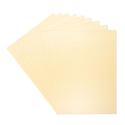 Crafter's Companion Centura Pearl Paquete de 10 hojas A4 de un solo color - Marfil
