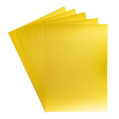Crafter's Companion Centura Pearl Metallic A4 Paquete de 10 hojas de un solo color - Oro solar