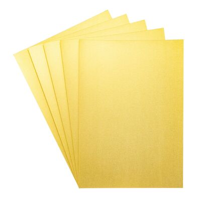 Crafter's Companion Centura Pearl Metallic A4 Single Colour 10 Sheet Pack - Pale Gold