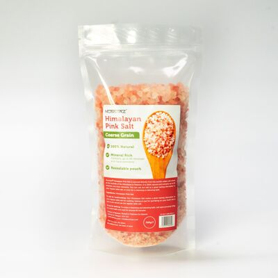 Grobes rosa Himalaya-Salz, 500 g, Einzelhandelsbeutel