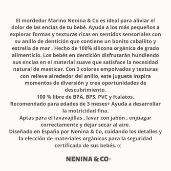 Nenina & Co Anneau de Dentition Marin 100% Silicone Bio 3