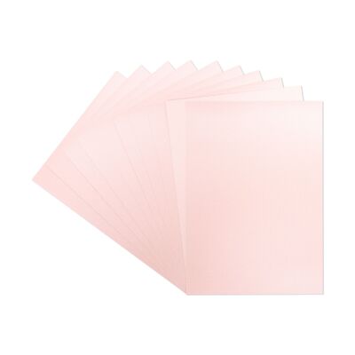 Crafter's Companion Centura Pearl Paquete de 10 hojas A4 de un solo color - Rosa bebé