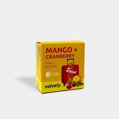 Velvety Travel Solid Shower Gel Mango + Cranberry 20g