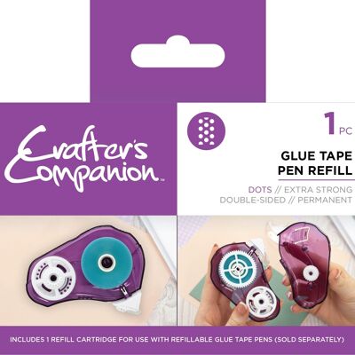 Crafter's Companion - Glue Tape Pen Refill - Dots