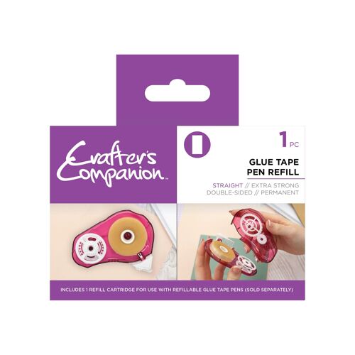 Crafter’s Companion Glue Tape Pen & Refill Pack – Straight 2pc