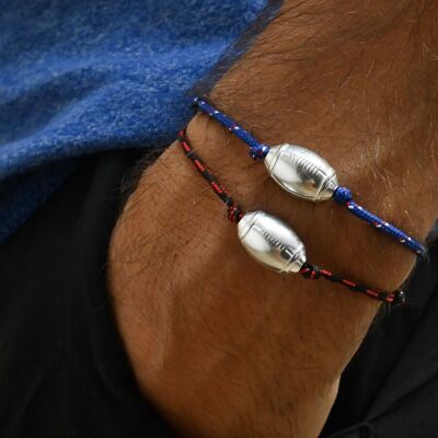 Customizable “RUGBY” sports bracelet