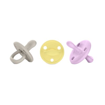 DIAMOND Pacifier By Nenina & Co Grey, Yellow and Lilac