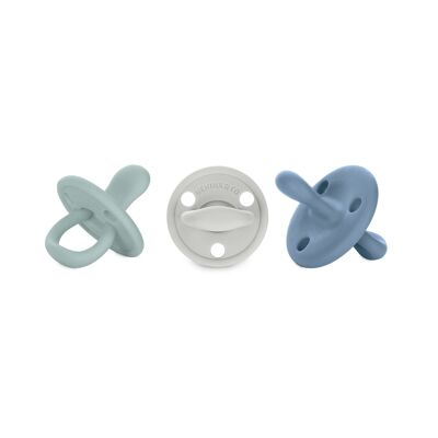 DIAMOND Pacifier By Nenina & Co Light Blue, Gray and Blue