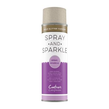 Crafter's Companion Spray et vernis pailleté Sparkle Gold 1