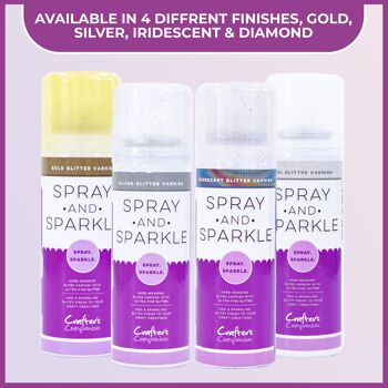 Crafter's Companion Spray et vernis pailleté Sparkle Gold 3