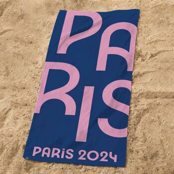 Drap de Bain Jeux Olympiques Paris 2024 OLY Pink City 1