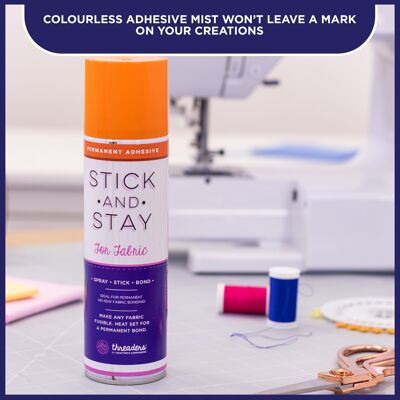 Crafter's Companion Stick and Stay Adhesive For Fabric (ORANGE CAN)