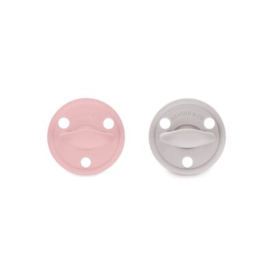 DIAMOND Pacifier By Nenina & Co Pale Pink and Gray