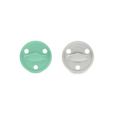 DIAMOND Pacifier By Nenina & Co Mint and Gray