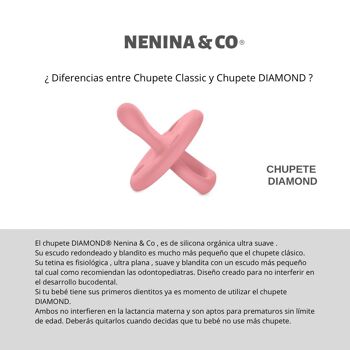 Sucette DIAMOND Par Nenina & Co Menthe et Gris 20