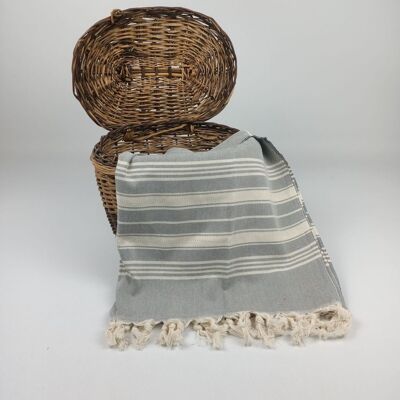 Trimita Sultan Turkish Towel - Grey