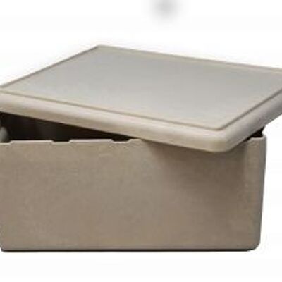 RE-Wood® Caja grande con tapa color natural*