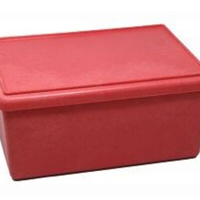 RE-Wood® Box large with lid red