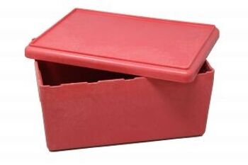 RE-Wood® Boîte grande avec couvercle rouge 2