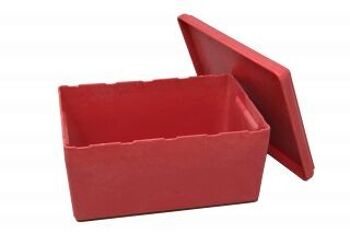RE-Wood® Boîte grande avec couvercle rouge 3