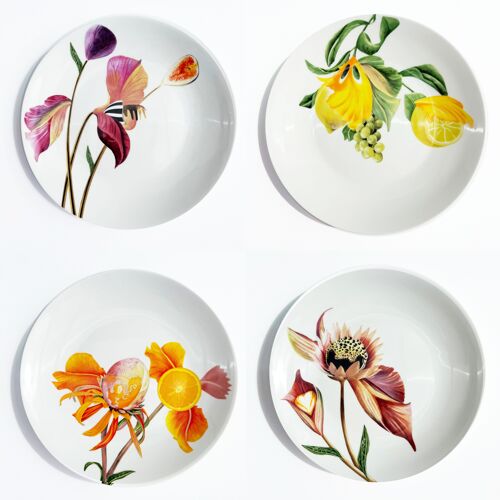 Botanical Wonders - Set van 4 ontbijtborden