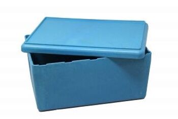 RE-Wood® Boîte grande avec couvercle bleu 2