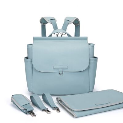 Bolso Maternal MIREM By Nenina & Co Dusty Blue + Cambiador de Regalo