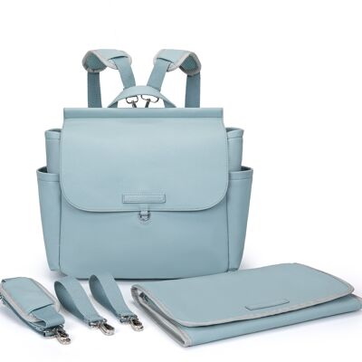 MIREM Maternity Bag By Nenina & Co Dusty Blue + Gift Changing Mat