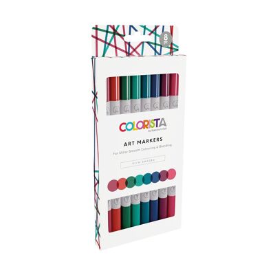 Colorista - Art Marker - Satte Farbtöne, 8 Stück