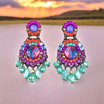 Boucles d'oreilles en cristal IRIS