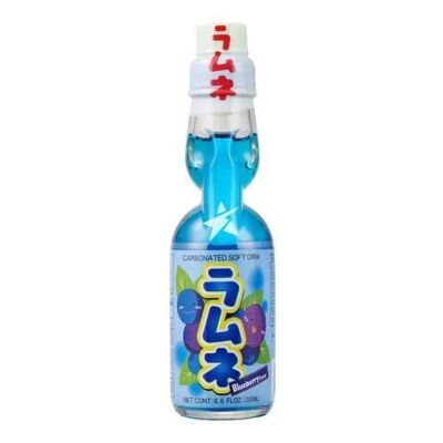 Ramune Japanese Lemonade - Blueberry 200ml (HATAKOSEN)