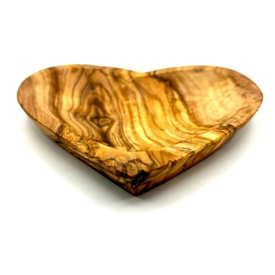 Bol en forme de coeur en bois d'olivier
