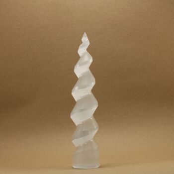 Corne de licorne en spirale de cristal de sélénite 2