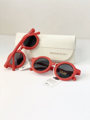 Nenina & Co Lunettes de soleil rouges durables 16