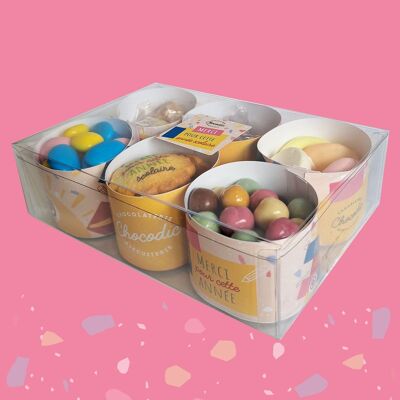 CHOCODIC - COFFRET GOURMAND 6 TIMBALES - CADEAU FIN D'ANNEE SCOLAIRE ECOLE à offrir Maître, Maîtresse ou ATSEM