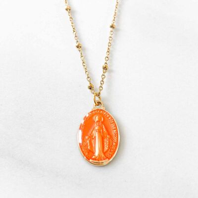 Mary Orange Satelliten-Halskette