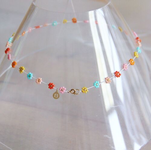 Daisy flower necklace – multi color