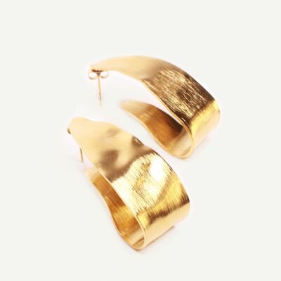 Matte gold Astrée earrings | Handmade jewelry in France