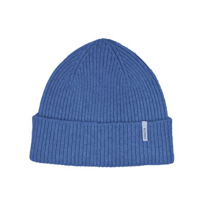 Cappello in lana d'agnello Blu denim