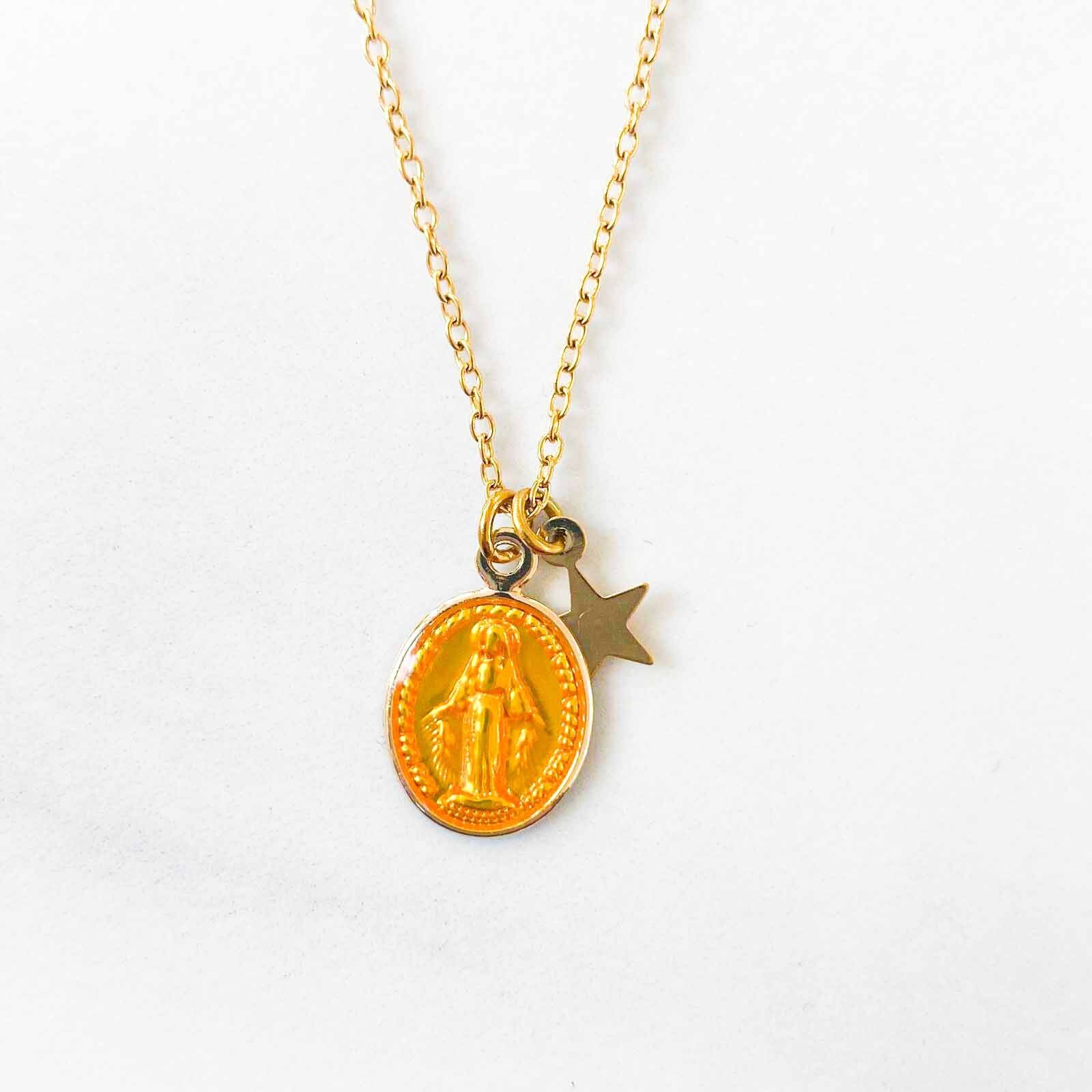 Star Mary Halskette Gelb