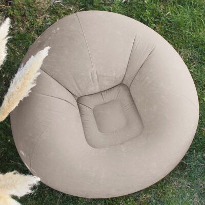 Inflatable outdoor armchair, Turquoise or Natural, water-repellent and anti-UV, BORNEO Collection