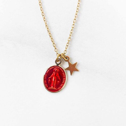 Collier Star Mary Rouge